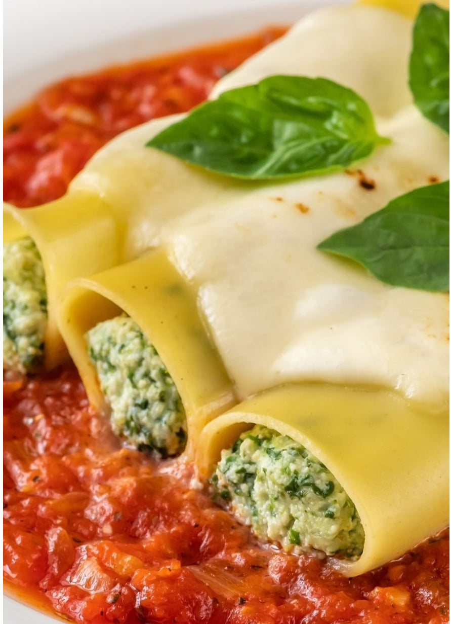 TOMMY SUGO Ricotta and Spinach Cannelloni 1kg (serves 4)