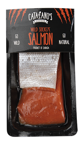 CATALANO'S SEAFOOD Canadian Wild Salmon Portions Skin On - FROZEN (250g)